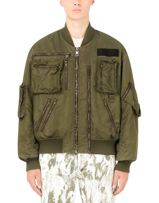 NYLON JACKET WITH MULTIPLE ZIPPERS