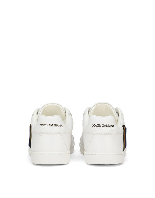 DOLCE & GABBANA SNEAKERS PORTOFINO IN SOLID-COLOURED NAPPA CALF LEATHER