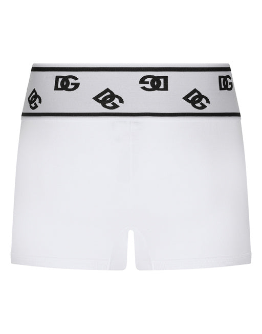 FINE-RIB COTTON BOXERS WITH DG LOGO