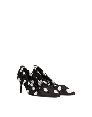 PRINTED SATIN PUMPS