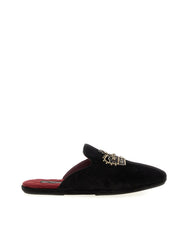 SLIPPERS IN SUEDE WITH EMBROIDERY