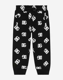 JERSEY JOGGING PANTS WITH DG LOGO PRINT