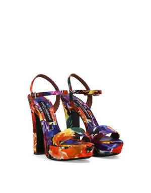 BROCADE PLATFORM SANDALS