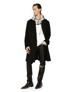 DECONSTRUCTED DOUBLE-BREASTED WOOL COAT