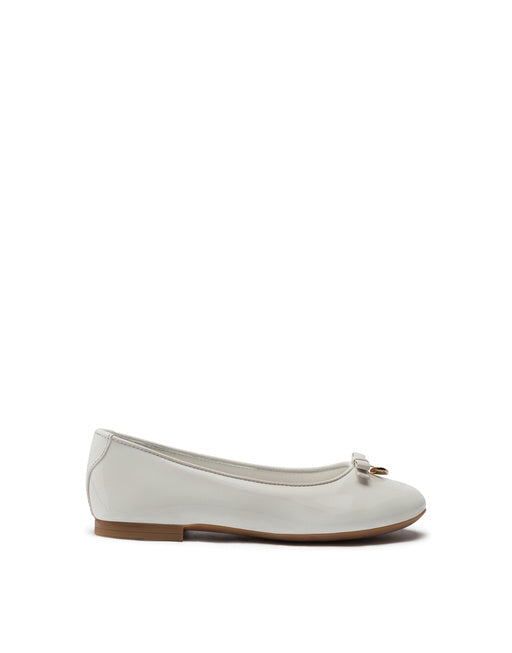 PATENT LEATHER BALLET FLATS WITH CHARM