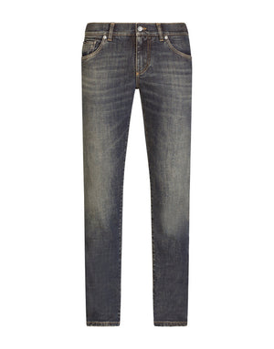LIGHT BLUE WASH SKINNY STRETCH JEANS