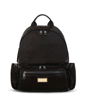 NERO SICILIA DNA NYLON BACKPACK WITH BRANDED TAG