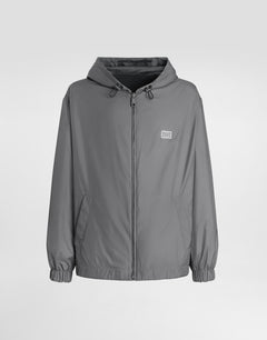 TECHNICAL FABRIC SPORTS JACKET WITH HOOD