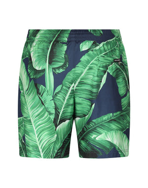 MID-RISE SWIM TRUNKS WITH BANANA TREE PRINT