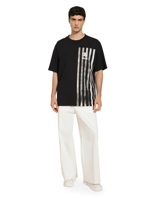 SHORT-SLEEVED MARINA-PRINT T-SHIRT