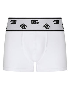 FINE-RIB COTTON BOXERS WITH DG LOGO