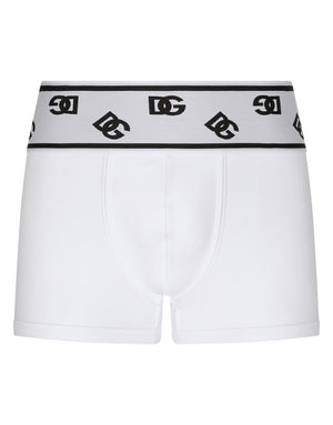 FINE-RIB COTTON BOXERS WITH DG LOGO