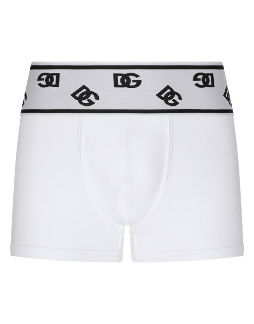 FINE-RIB COTTON BOXERS WITH DG LOGO