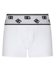 FINE-RIB COTTON BOXERS WITH DG LOGO