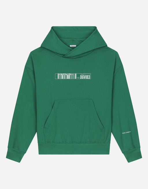JERSEY HOODIE WITH DGVIB3 LOGO