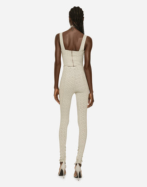 KIM DOLCE&GABBANA FLORAL JACQUARD CORSET