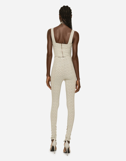 KIM DOLCE&GABBANA FLORAL JACQUARD CORSET