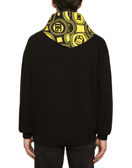 JERSEY HOODIE WITH DG PRINT AND EMBROIDERY