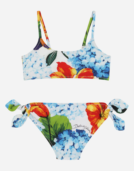 HYDRANGEA-PRINT BIKINI