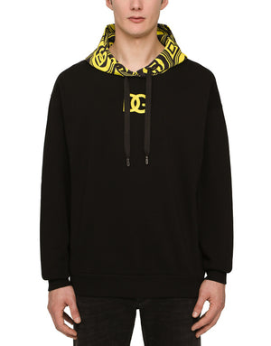 JERSEY HOODIE WITH DG PRINT AND EMBROIDERY