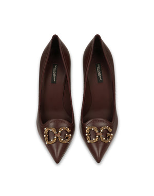 CALFSKIN PUMPS WITH DG AMORE LOGO