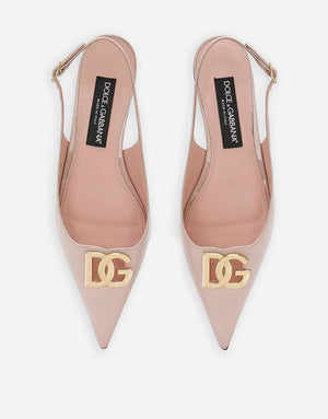 POLISHED CALFSKIN SLINGBACKS