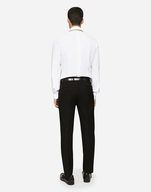 COTTON GOLD-FIT SHIRT WITH DG PATCH