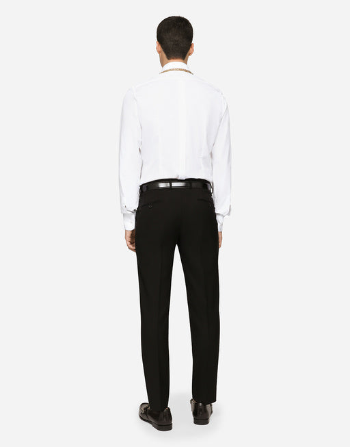 COTTON GOLD-FIT SHIRT WITH DG PATCH