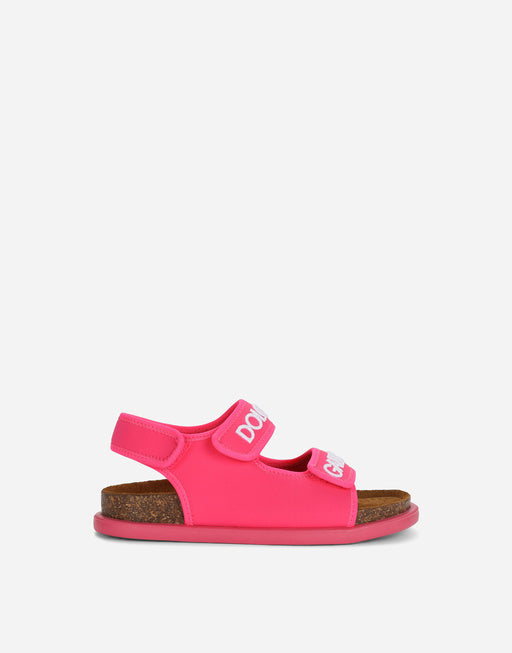 TECHNICAL FABRIC SANDALS WITH LOGO EMBROIDERY