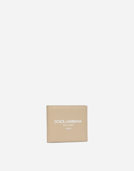 CALFSKIN BIFOLD WALLET WITH LOGO