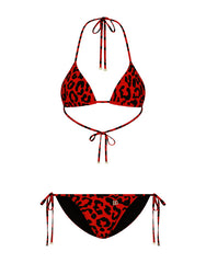 LEOPARD-PRINT TRIANGLE BIKINI