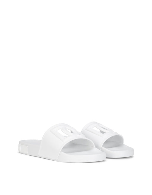 RUBBER BEACHWEAR SLIDES WITH DG MILLENNIALS LOGO