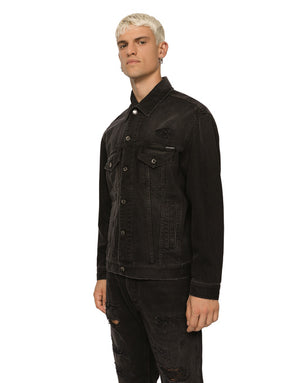 GRAY WASH DENIM JACKET