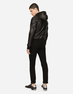 BLACK SLIM-FIT STRETCH JEANS