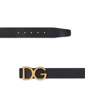 LEATHER BELT WITH DG LOGO