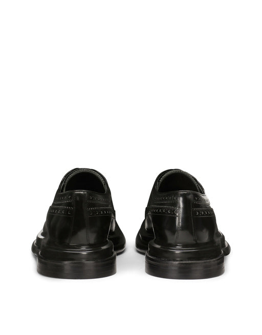 BRUSHED CALFSKIN DERBY SHOES