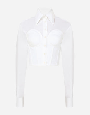 POPLIN BUSTIER SHIRT