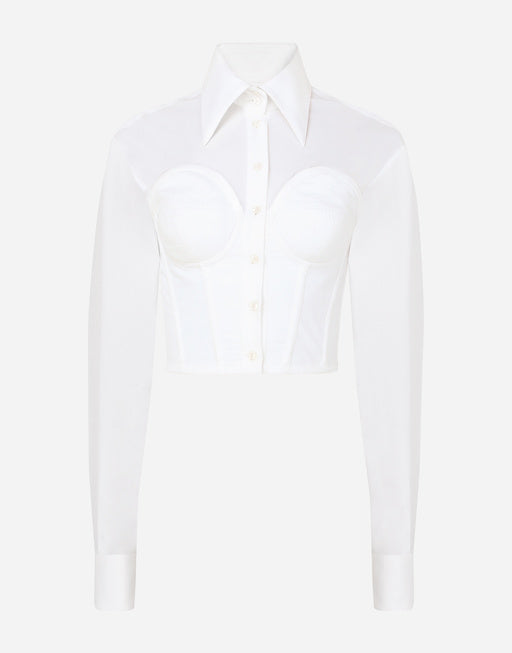 POPLIN BUSTIER SHIRT