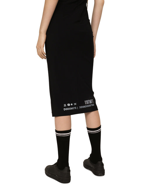 SLEEVELESS SPANDEX JERSEY MIDI DRESS DGVIB3