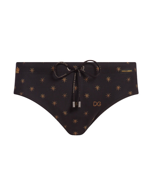 SWIM BRIEFS WITH ALL-OVER STARS PRINT