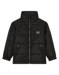 NYLON JACKET WITH LOGO TAG