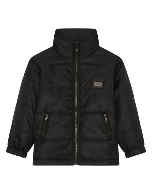 NYLON JACKET WITH LOGO TAG