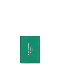 CALFSKIN PASSPORT HOLDER WITH LOGO