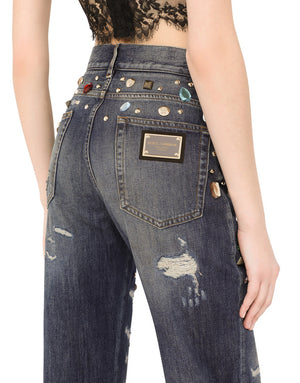 JEANS WITH RHINESTONE DETAILS