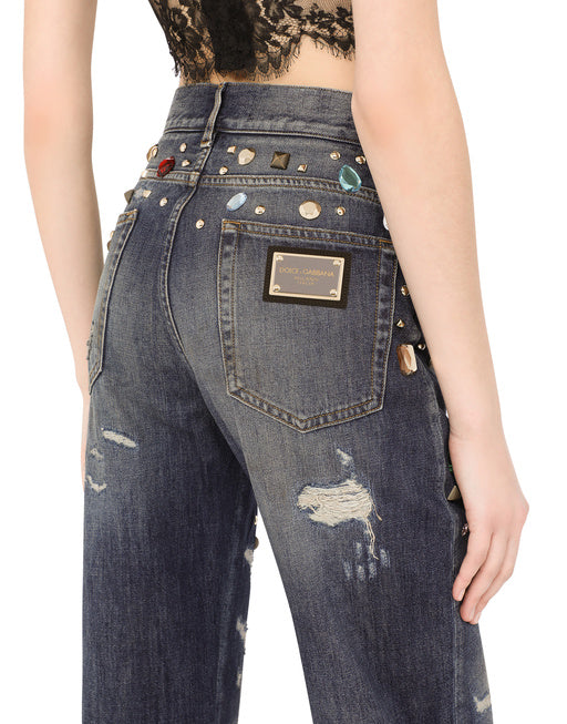JEANS WITH RHINESTONE DETAILS