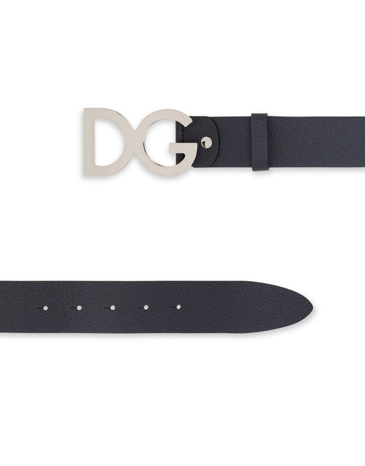 HAMMERED LEATHER BELT DG BUCKLE