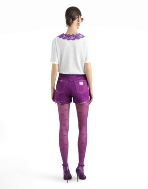 JERSEY T-SHIRT WITH LACE AND DG PATCH