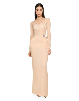 KIM DOLCE&GABBANA LONG GEORGETTE SKIRT