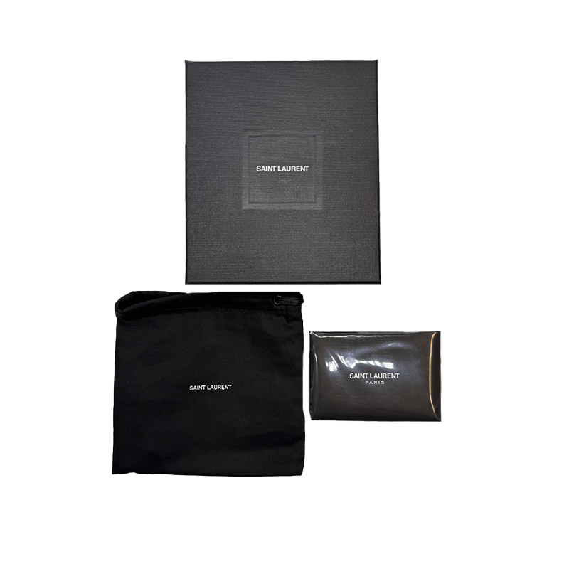 Saint Laurent Paris Card Case Coated Bark Leather