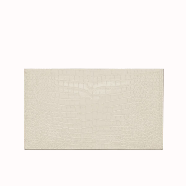 Pochette Uptown Shiny Embossed Crocodile Leather